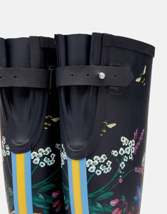 Navy Bee Floral Rain Boots by Joules®